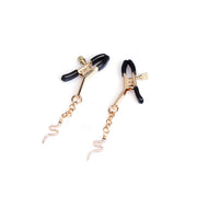 Liebe Seele - Luxe Tepelklemmen met Strass Slangen Hangertjes - Goud-Erotiekvoordeel.nl