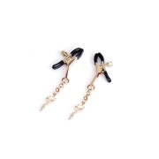 Liebe Seele - Pinze per capezzoli di lusso con pendenti volpe in strass - Goud-Erotiekvoordeel.nl
