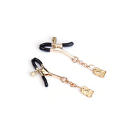 Liebe Seele - Pinces à tétons de luxe avec pendentifs carrés - Or-Erotiekvoordeel.nl