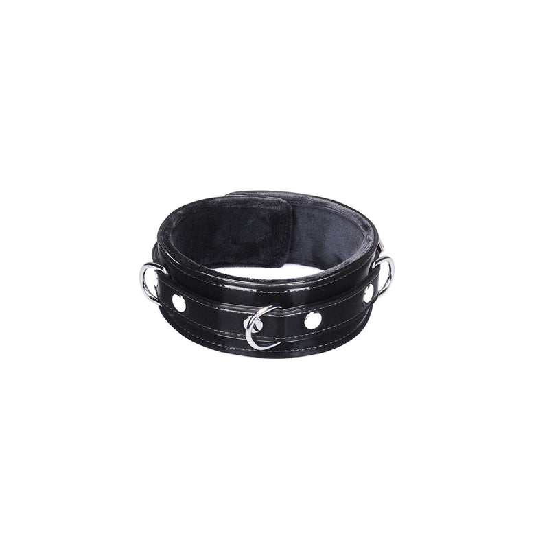 Liebe Seele - Metallic Shade - Collare vegano con guinzaglio - Nero - Erotiekvoordeel.nl
