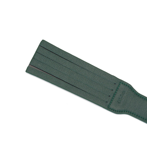 Liebe Seele - Mossy Chic Leather Spanking Paddle – Green & Gold-Erotiekvoordeel.nl