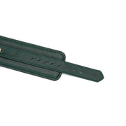 Liebe Seele - Mossy Green - Leather Ankle Cuffs With Gold Chain - Exclusive and luxurious design - Erotiekvoordeel. nl