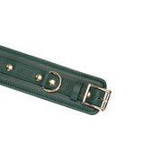 Liebe Seele - Mossy Green - Leather Ankle Cuffs With Gold Chain - Exclusive And Luxurious Design - Erotiekvoordeel.nl
