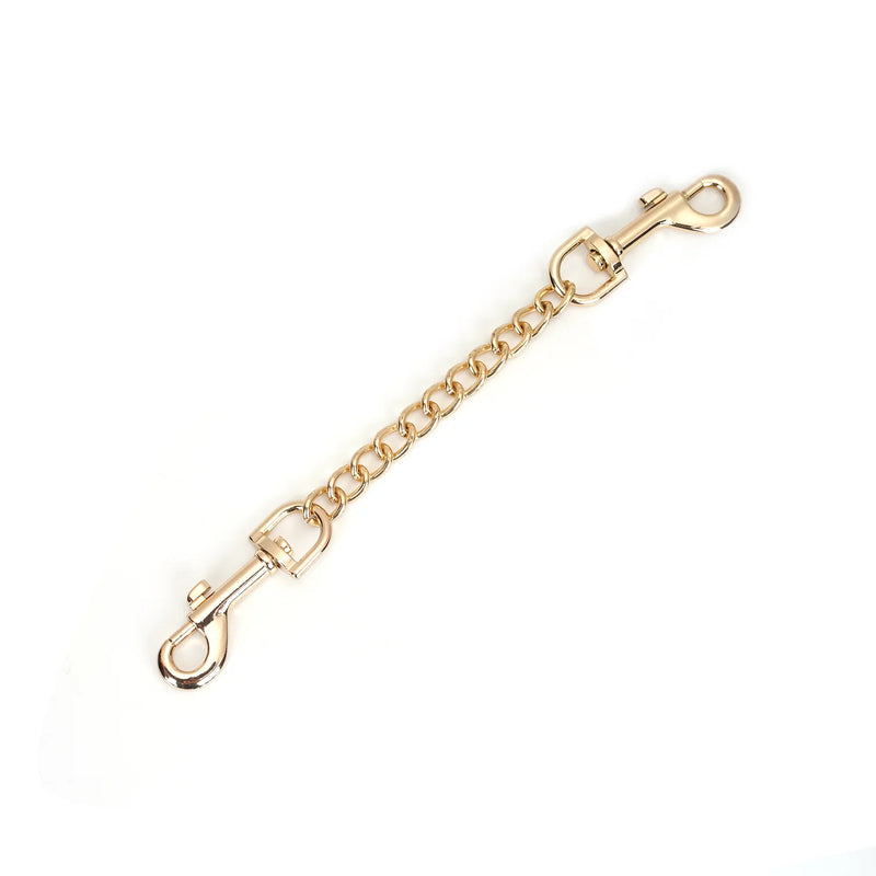 Liebe Seele - Mossy Green - Leather Ankle Cuffs With Gold Chain - Exclusive And Luxurious Design - Erotic Advantage.nl