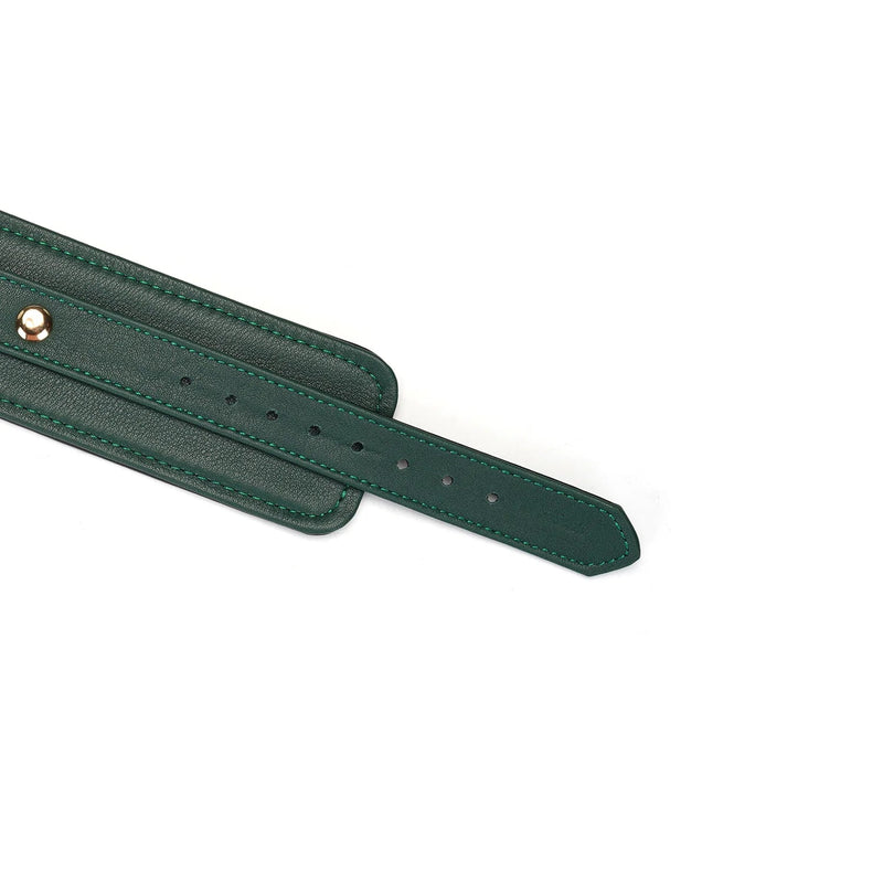 Liebe Seele - Mossy Green - Lederen polsboeien Met Gouden Ketting - exclusief En luxe ontwerp-Erotiekvoordeel.nl