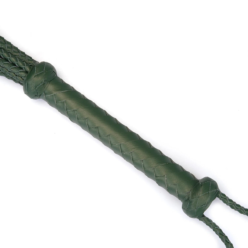 Liebe Seele - Mossy Green - Luxe Gevlochten Flogger - Cat-o-Nine Tails - Exclusief En Handgemaakt In Japan-Erotiekvoordeel.nl