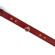 Liebe Seele - Premium-Leder-Choker mit Strasssteinen - Weinrot - Erotiekvoordeel.nl