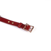 Liebe Seele - Premium-Leder-Choker mit Strasssteinen - Weinrot - Erotiekvoordeel.nl