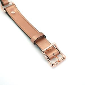 Liebe Seele - Rose Gold Memory Exklusiver Silikon-Ballknebel mit Lederband - Roségold - Erotiekvoordeel.nl