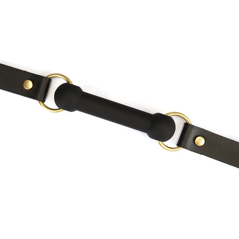 Liebe Seele - Samurai - Rugged Bit Gag with Brass Hardware - Black - From Japan-Erotiekvoordeel.nl