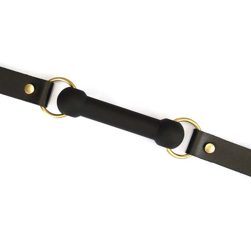 Liebe Seele - Samurai - Maschera con morso robusta con finiture in ottone - Nero - Dal Giappone - Erotiekvoordeel.nl