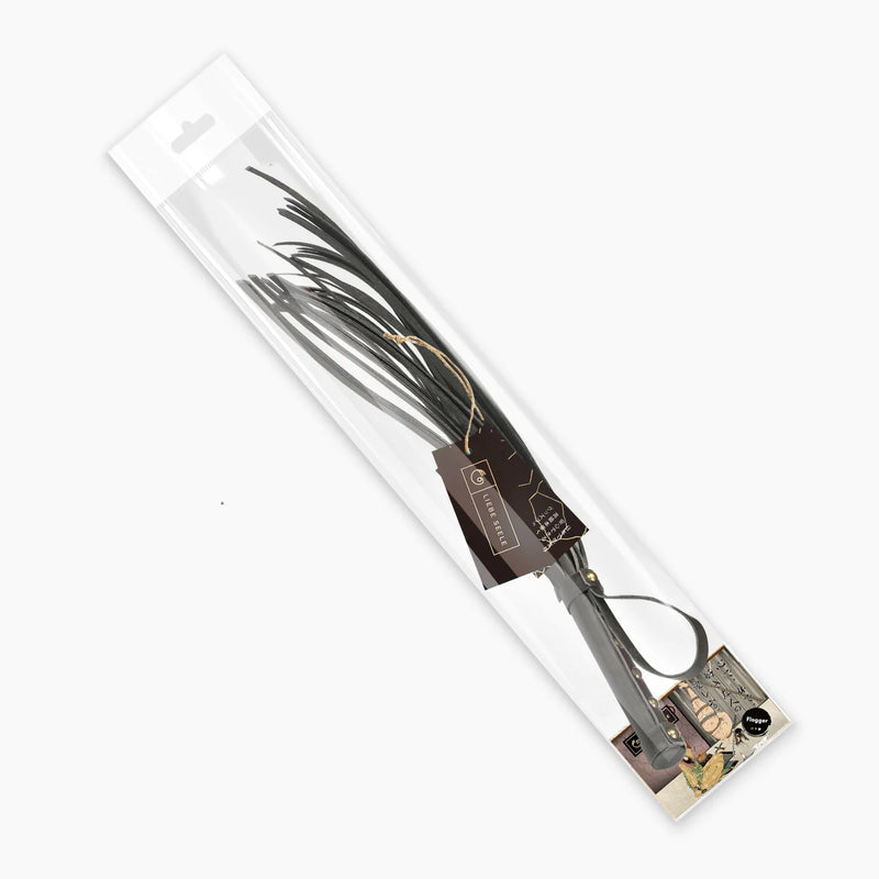 Liebe Seele - Samurai - Rugged Leather Flogger - Black-Erotiekvoordeel.nl