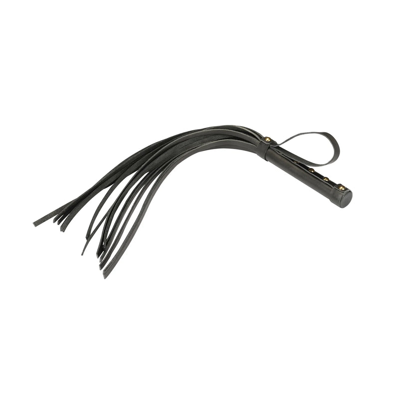 Liebe Seele - Samurai - Rugged Leather Flogger - Black-Erotiekvoordeel.nl