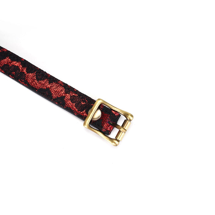 Liebe Seele - Victorian Garden - Blinddoek Met Zachte Pluche Binnenvoering - Vegan Friendly - Zwart/Rood-Erotiekvoordeel.nl