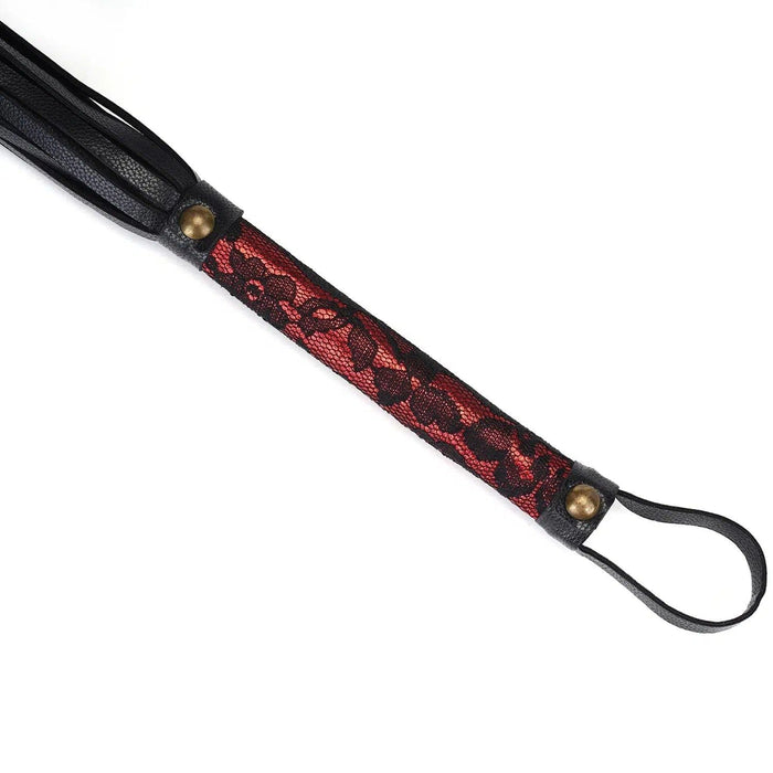 Liebe Seele - Victorian Garden - Kleine Flogger - Kort Zweepje - Vegan - Rood/Zwart-Erotiekvoordeel.nl