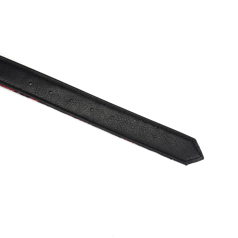 Liebe Seele - Victorian Garden - Smalle Collar - Choker - vegan vriendelijk - PU Leer & Kant - Zwart/Rood-Erotiekvoordeel.nl