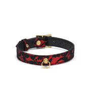 Liebe Seele - Victorian Garden - Smalle Collar - Choker - vegan vriendelijk - PU Leer & Kant - Zwart/Rood-Erotiekvoordeel.nl