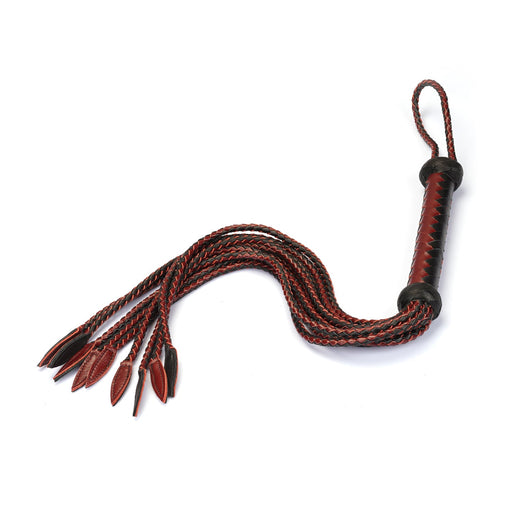 Liebe Seele - Wine Red - Luxury Braided Flogger - Cat-o-Nine Tails-Erotiekvoordeel.nl