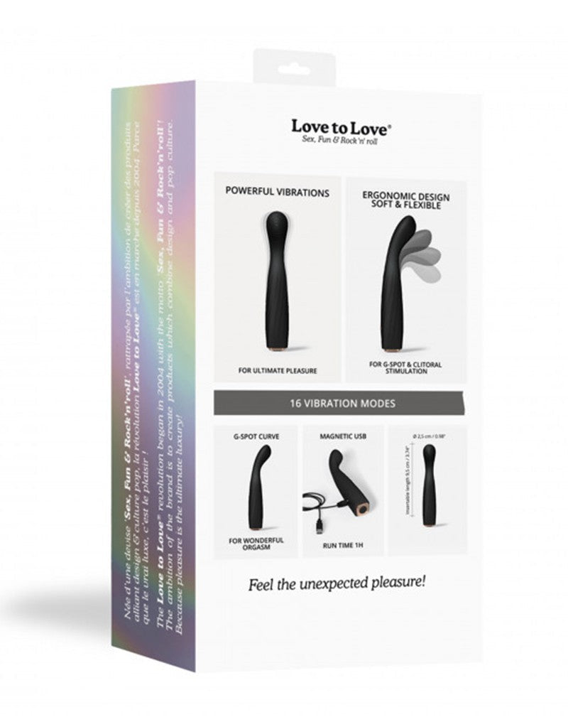 Love to Love - Feel Me - Vibrador flexible para el punto G - Negro-Erotiekvoordeel.nl