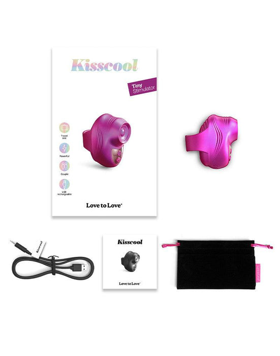 Love to Love - Kisscoll - Vinger Vibrator met Tapping Functie - Parelmoer Roze-Erotiekvoordeel.nl