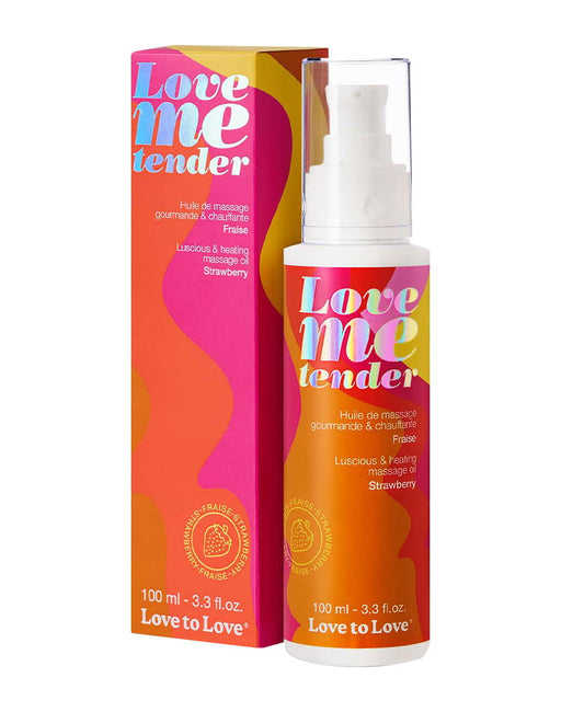 Love to Love - Love Me Tender - Warming Massage Oil - Strawberry - 100 ml - Erotiekvoordeel.nl