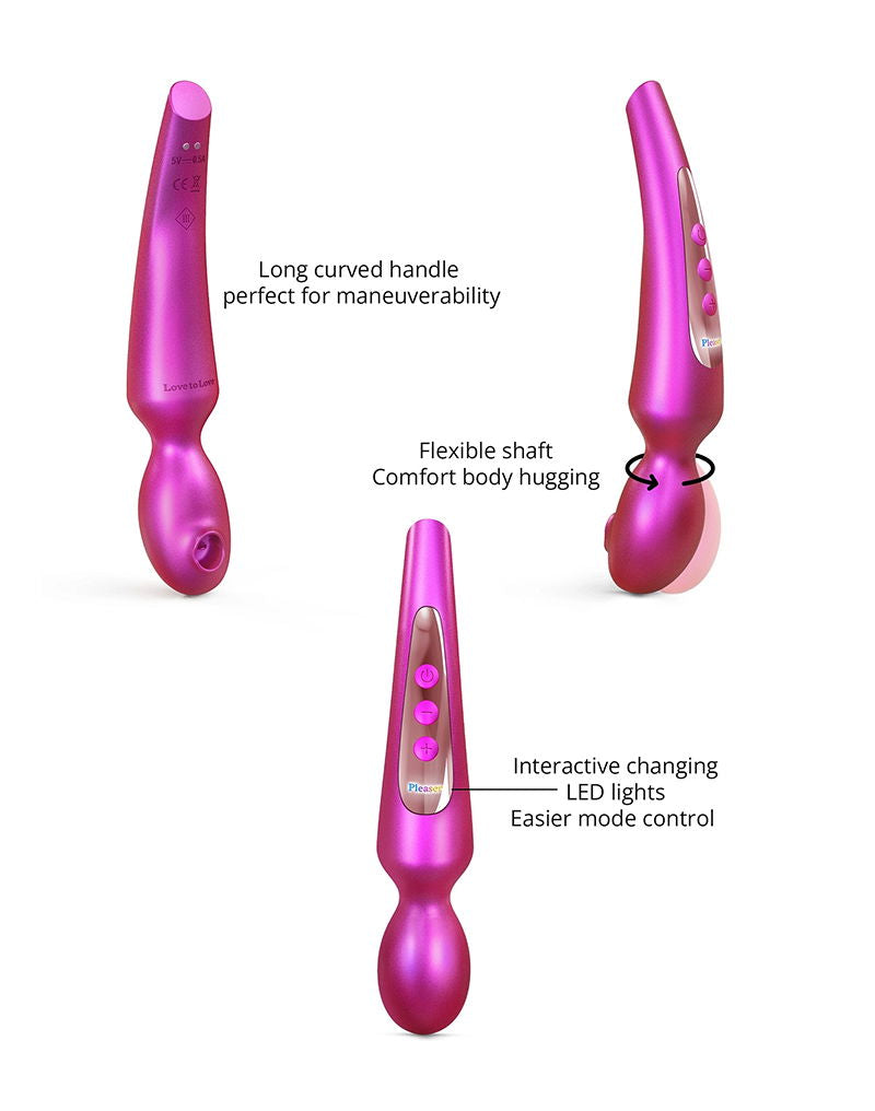Love to Love - Pleaser - Vibromasseur à baguette - Iridescent Berry - Erotiekvoordeel.nl