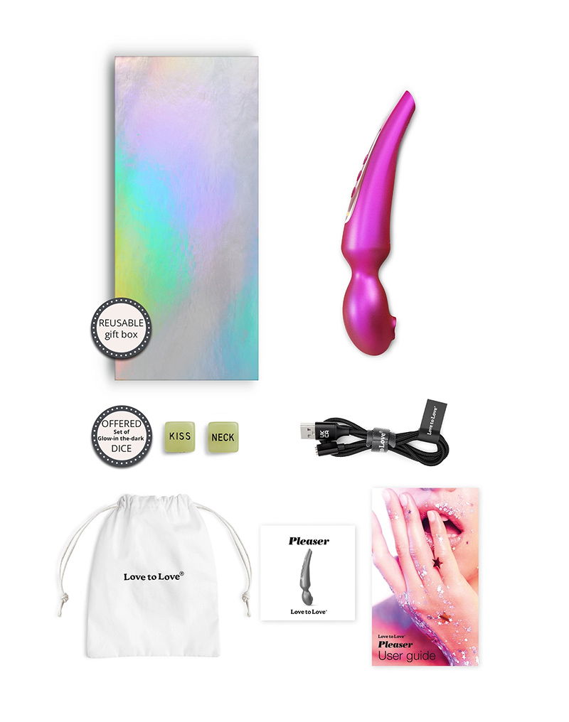Love to Love - Pleaser - Vibromasseur à baguette - Iridescent Berry-Erotiekvoordeel.nl