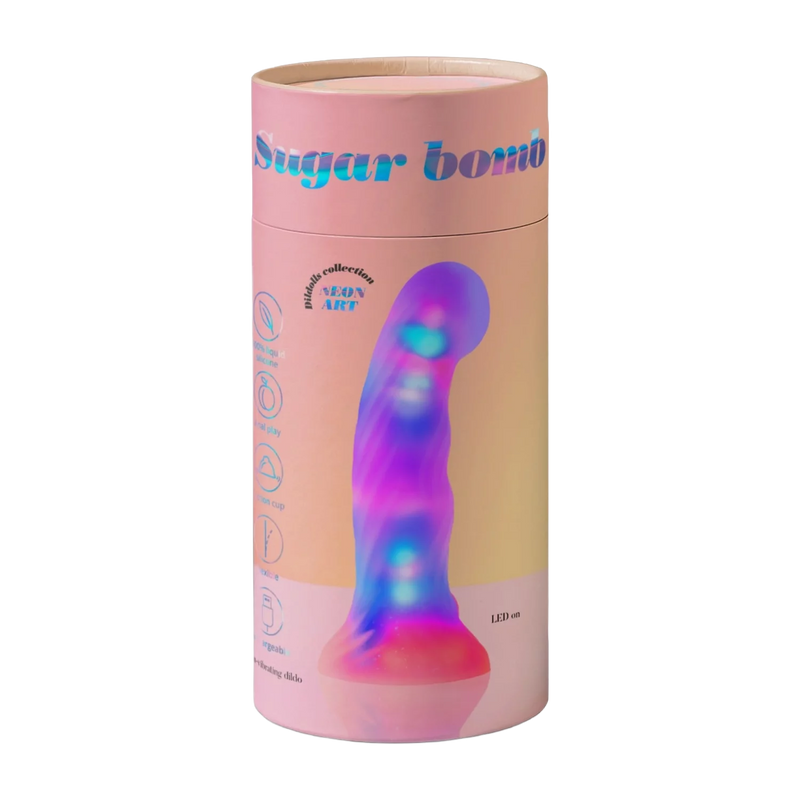 Love to Love - Sugar Bomb - Gode avec lumières LED - Rose/Jaune - Laced-up.nl