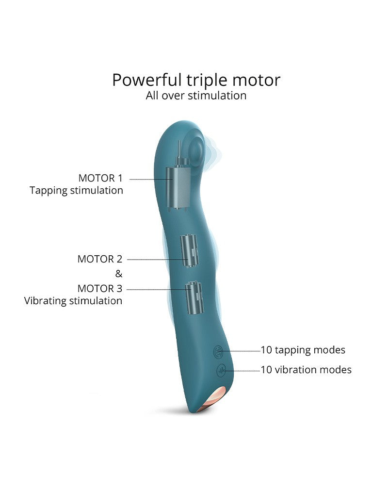 Love to Love - Swap - P-spot & G-spot Vibrator Met Tapping Functie - Blauw-Erotiekvoordeel.nl