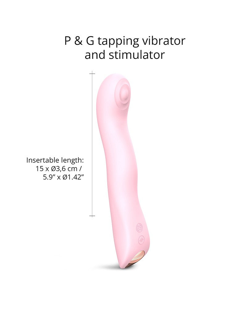 Love to Love - Swap - P-spot & G-spot Vibrator - Met Tapping Functie - Lichtroze-Erotiekvoordeel.nl
