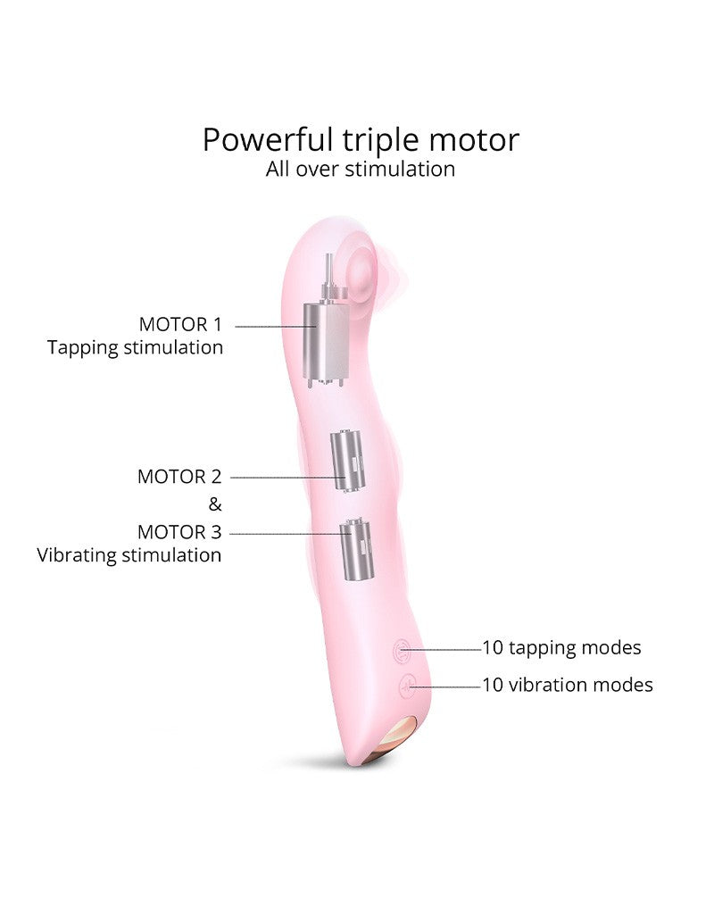 Love to Love - Swap - P-spot & G-spot Vibrator - Met Tapping Functie - Lichtroze-Erotiekvoordeel.nl