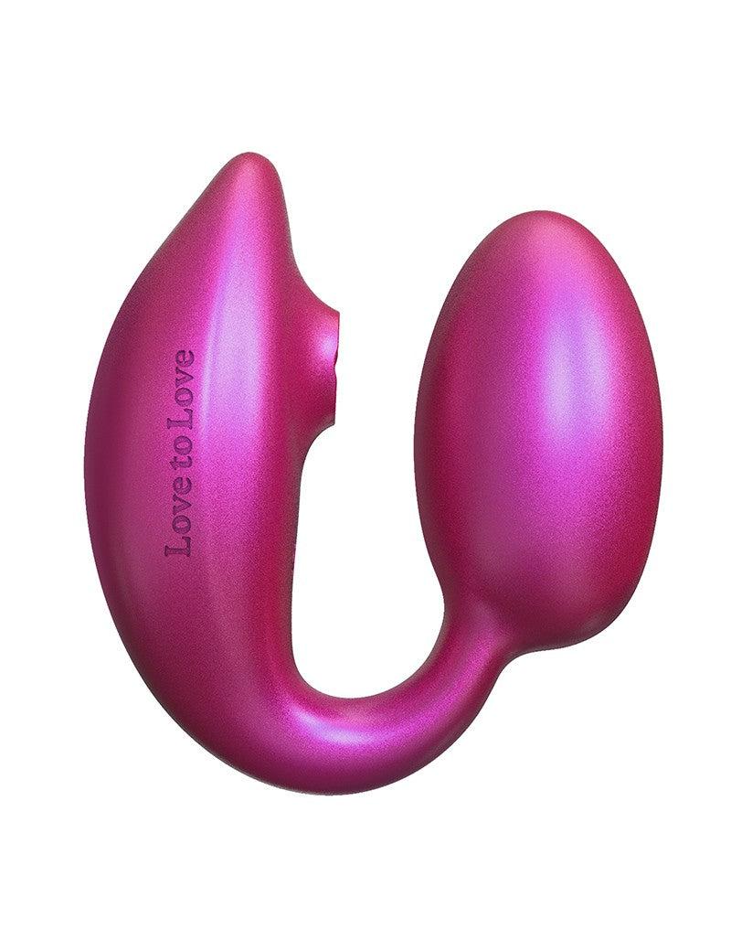 Love to Love - Wonderlover - Luchtdruk Vibrator en G-spot Vibrerend Eitje - Roze-Erotiekvoordeel.nl