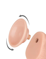 LoveToy - Sliding Skin Dildo - Dubbellaags Dildo - Lengte 19.5 cm - Diameter 3.5 cm - Lichte huidskleur-Erotiekvoordeel.nl