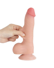 LoveToy - Sliding Skin Dildo - Lengte 20 cm - Diameter 3.9 cm - Lichte Huidskleur-Erotiekvoordeel.nl