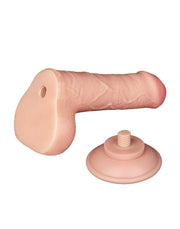 LoveToy - Sliding Skin Dildo - Dubbellaagse Dildo - Lengte 18.3 cm - Diameter 3.5 cm - Lichte Huidskleur-Erotiekvoordeel.nl