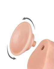 LoveToy - Sliding Skin Dildo - Dubbellaagse Dildo - Lengte 18.3 cm - Diameter 3.5 cm - Lichte Huidskleur-Erotiekvoordeel.nl