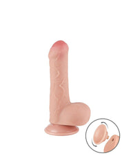 LoveToy - Sliding Skin Dildo - Dubbellaagse Dildo - Lengte 18.3 cm - Diameter 3.5 cm - Lichte Huidskleur-Erotiekvoordeel.nl