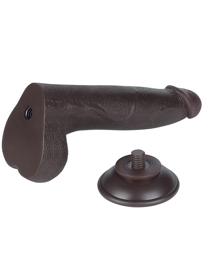 LoveToy - Dildo Met Sliding Skin Technologie - 20 cm x Ø 4 cm - Bruin-Erotiekvoordeel.nl