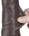 LoveToy - Dildo Met Sliding Skin Technologie - 22 cm x Ø 4,3 cm - Zwart-Erotiekvoordeel.nl