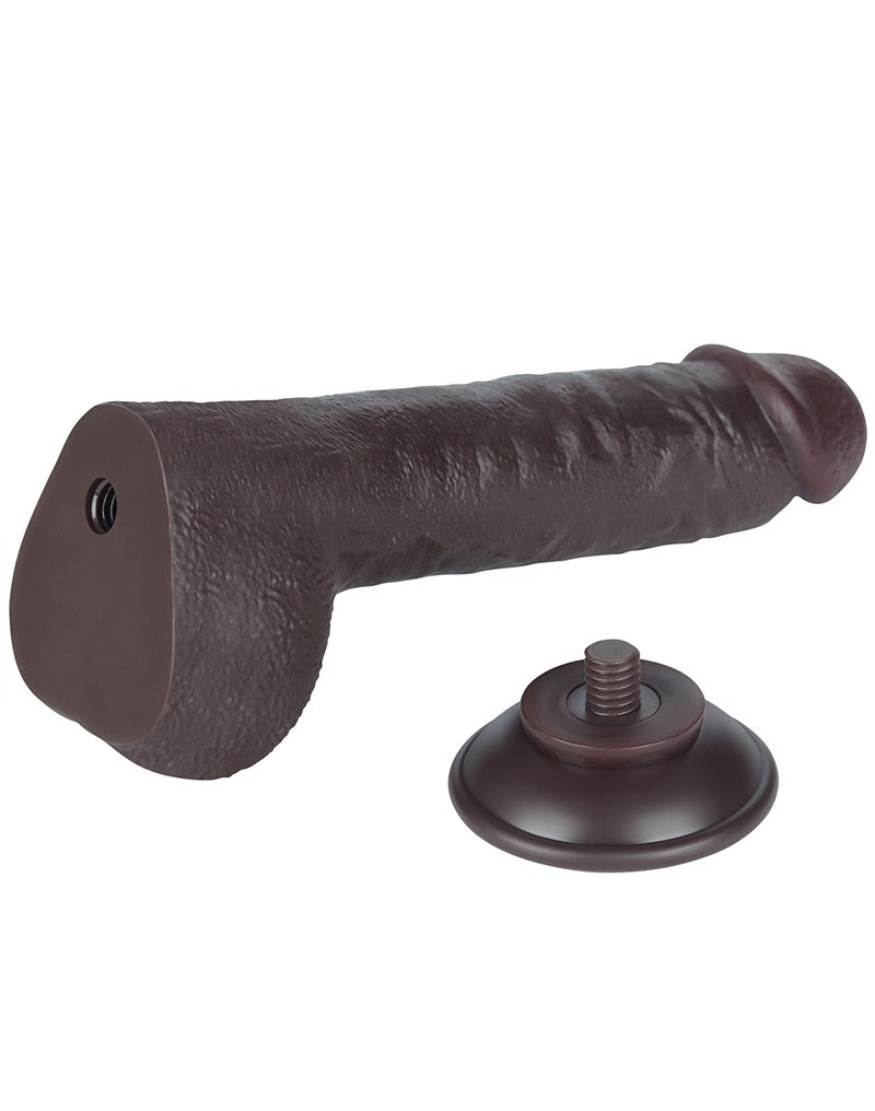 LoveToy - Dildo Met Sliding Skin Technologie - 24 cm x Ø 4,3 cm - Bruin-Erotiekvoordeel.nl