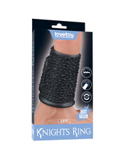 LoveToy - Drip Knights Ring - Manicotto vibrante per pene - Ø 3,7 cm - Nero-Erotiekvoordeel.nl