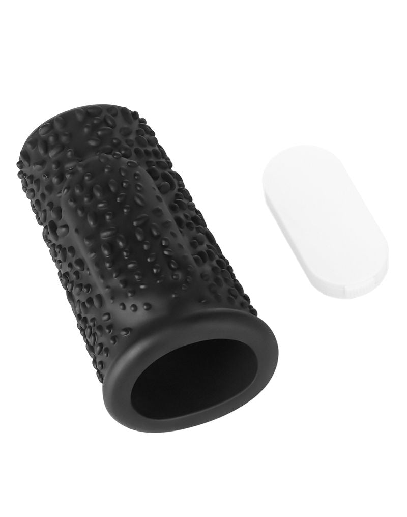 LoveToy - Drip Knights Ring - Manicotto vibrante per pene - Ø 3,7 cm - Nero-Erotiekvoordeel.nl