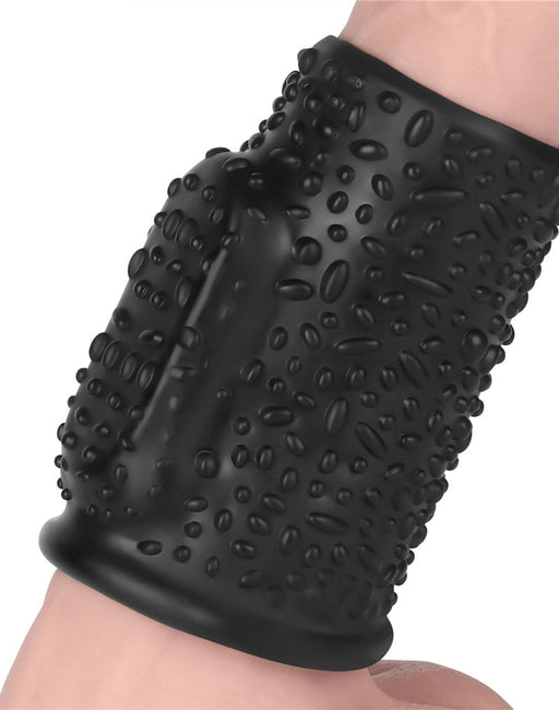 LoveToy - Drip Knights Ring - Manchon vibrant pour pénis - Ø 3,7 cm - Noir-Erotiekvoordeel.nl