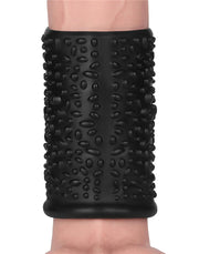 LoveToy - Drip Knights Ring - Manicotto vibrante per pene - Ø 3,7 cm - Nero-Erotiekvoordeel.nl