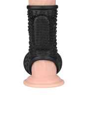 LoveToy - Drip Knights Ring - Vibrating Penis and Scrotum Sleeve - Ø 2.8 cm - Black-Erotiekvoordeel.nl