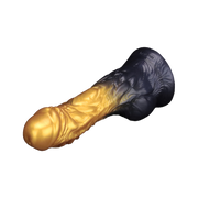 LoveToy - Silicone double densité - Gode gonflable - Or/Noir-Erotiekvoordeel.nl