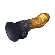 LoveToy - Silicone double densité - Gode gonflable - Or/Noir-Erotiekvoordeel.nl