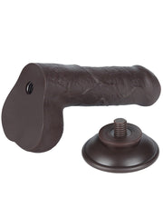 LoveToy - Dubbellaags Sliding Skin Dildo - 18,3 cm x Ø 3,5 cm - Bruin-Erotiekvoordeel.nl