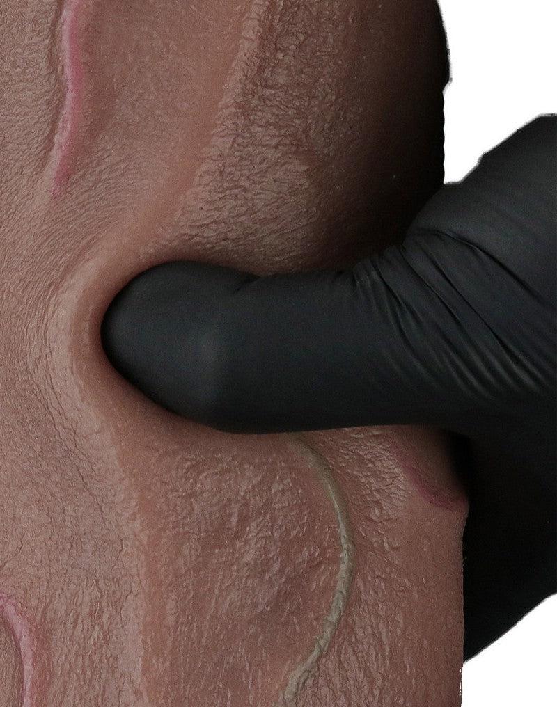 LoveToy - Gode en silicone double couche XXL - Longueur 31 cm - Diamètre 7,6 cm - Marron-Erotiekvoordeel.nl