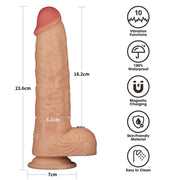 LoveToy - Ingen - Wibrujący Zestaw Strap-on - Długość 24 Cm - Jasny Kolor Skóry - Erotiekvoordeel.nl